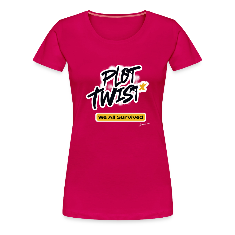 Plot Twist Women’s Premium T-Shirt - dark pink