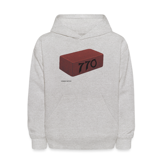 770 Solid Brick Kids' Hoodie - heather gray