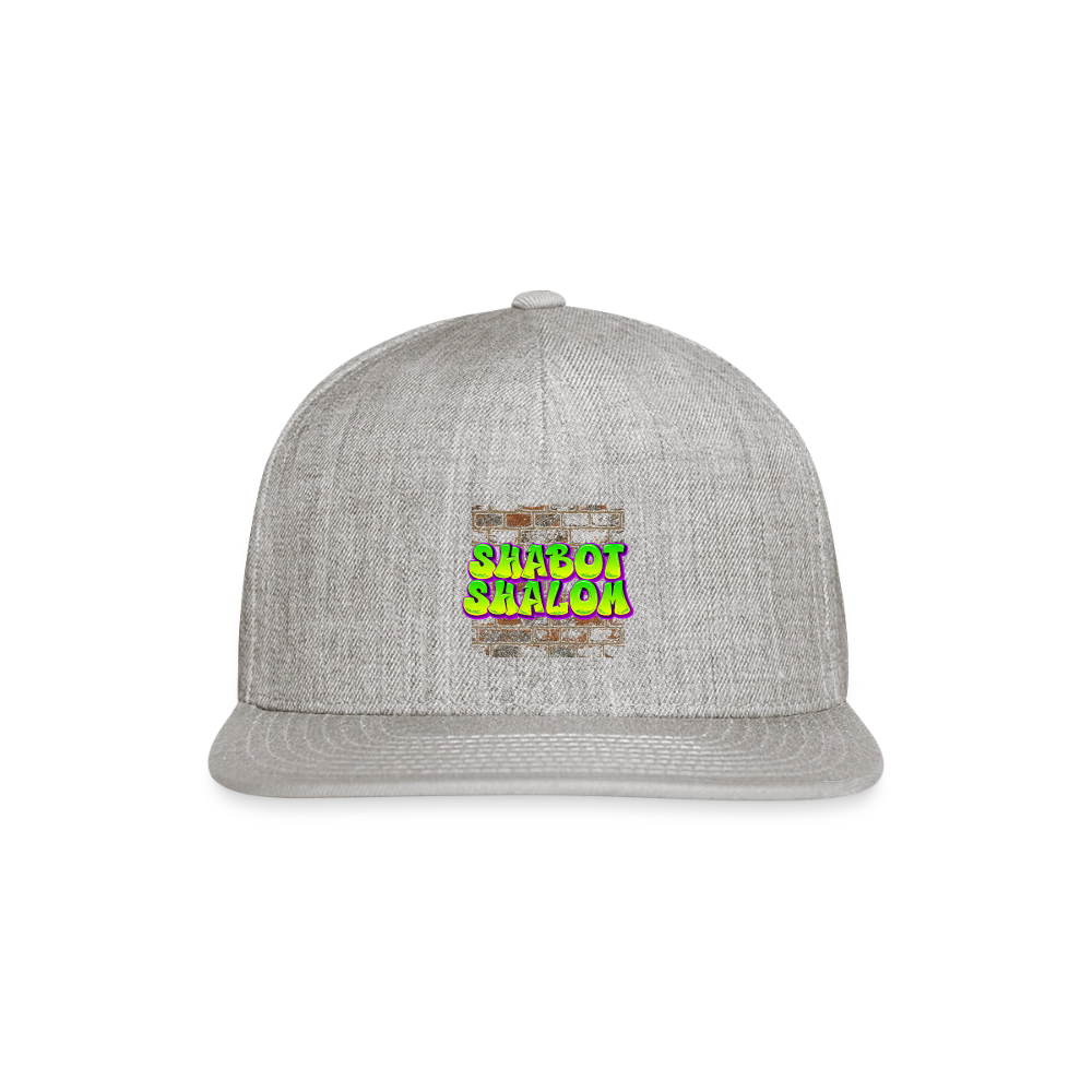 Shabot Shalom Brick 770 Graffiti Snapback Baseball Cap - heather gray