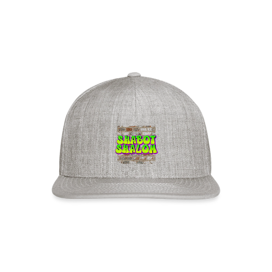 Shabot Shalom Brick 770 Graffiti Snapback Baseball Cap - heather gray