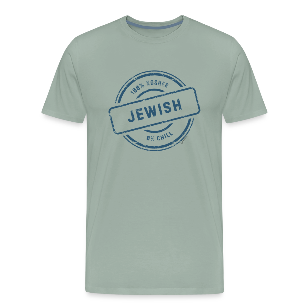 100% Jewish Men's Premium T-Shirt - steel green