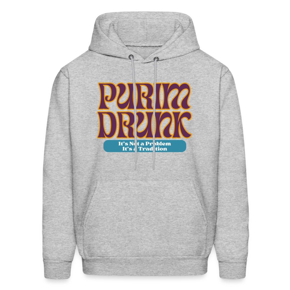 Purim Drunk Men's Hoodie - heather gray