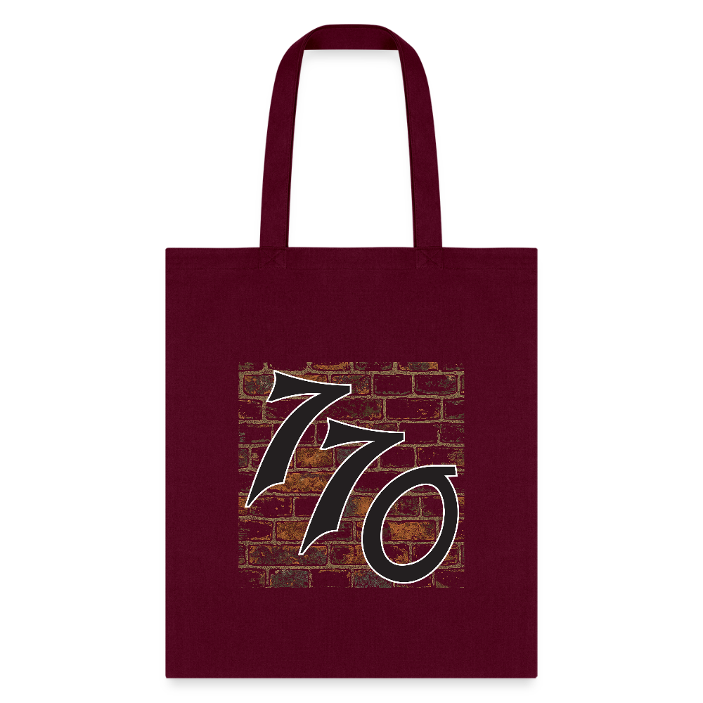 770 Brick Wall Tote Bag - burgundy