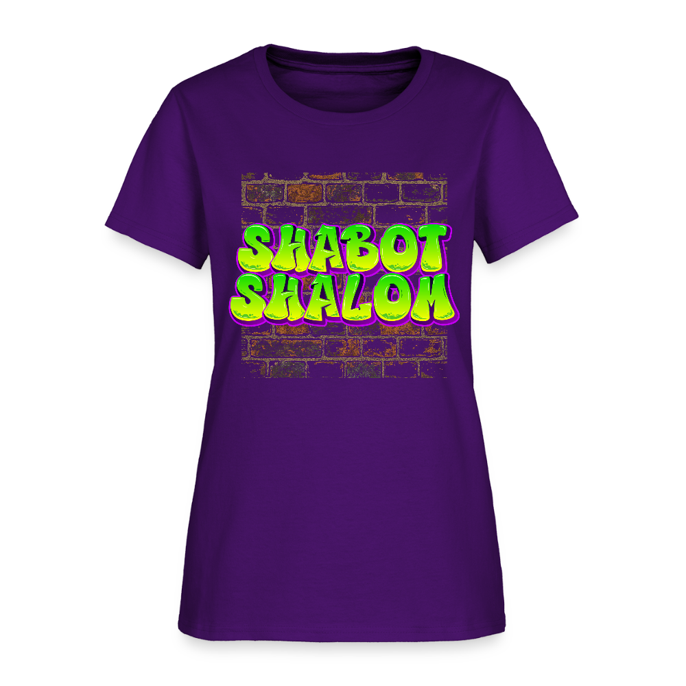 Shabot Shalom Brick 770 Graffiti Women's T-Shirt - purple
