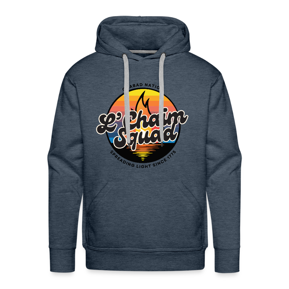 L’Chaim Squad – Spreading Light Men’s Premium Hoodie - heather denim