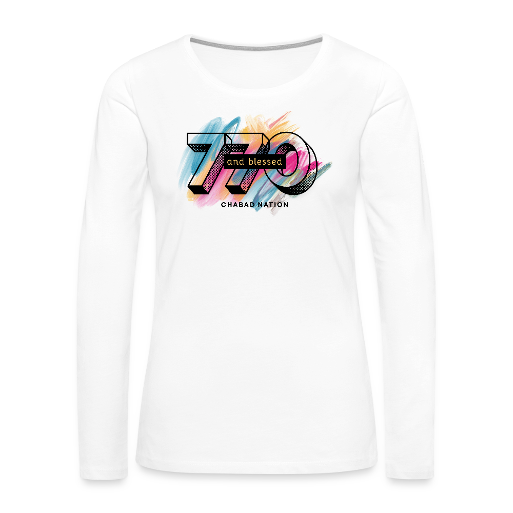 770 And Blessed Women's Premium Long Sleeve T-Shirt - white