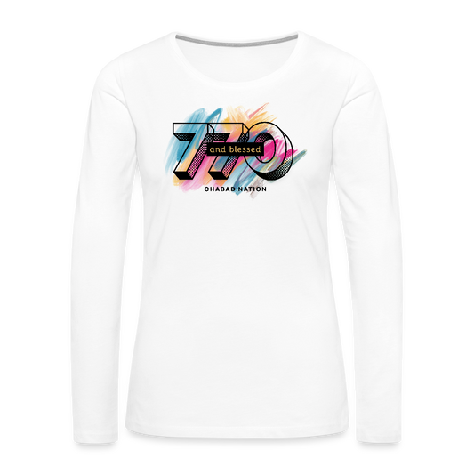 770 And Blessed Women's Premium Long Sleeve T-Shirt - white