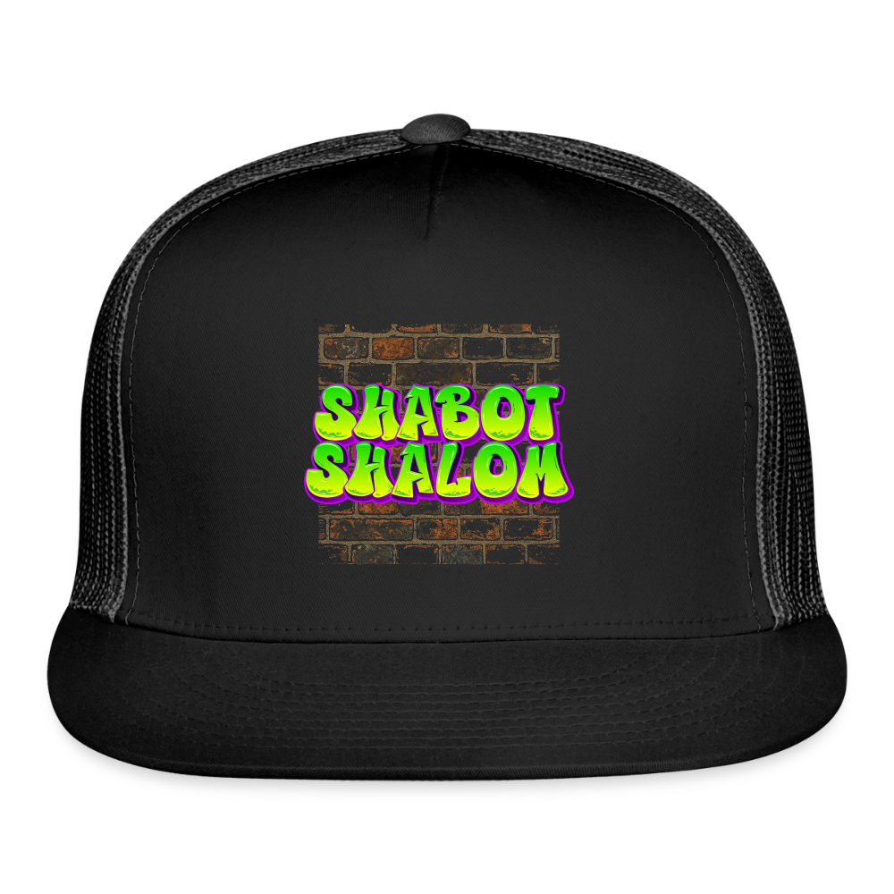 Shabot Shalom Brick 770 Graffiti Trucker Hat - black/black