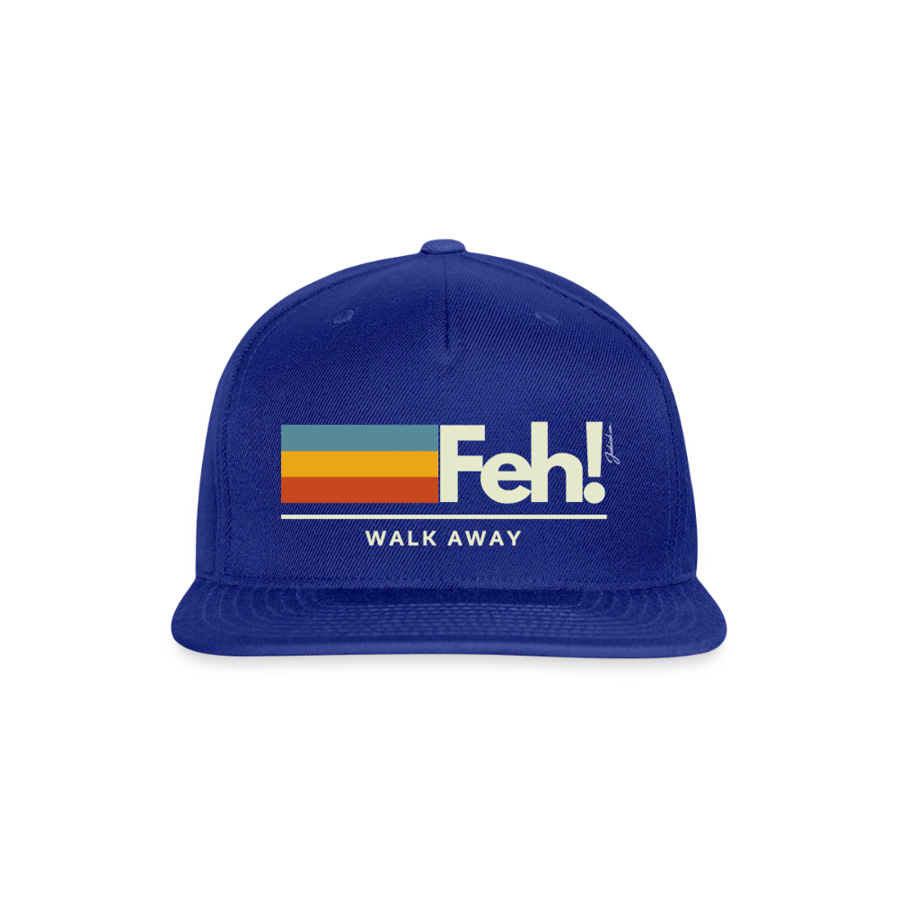 Feh! Snapback Baseball Cap - royal blue