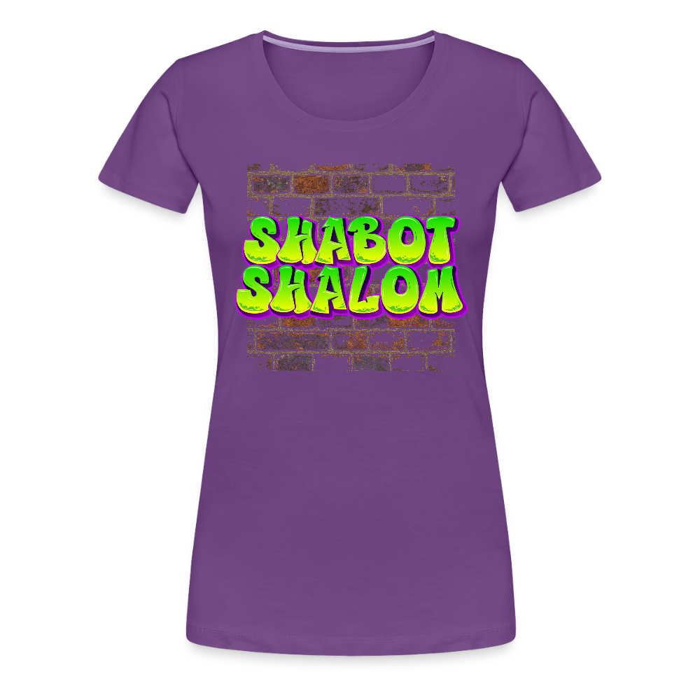 Shabot Shalom Brick 770 Graffiti Women’s Premium T-Shirt - purple