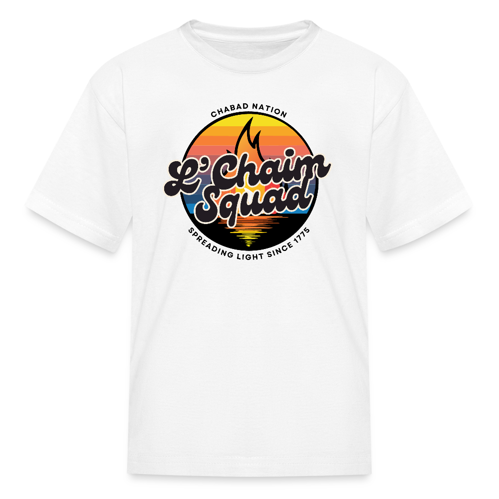 L’Chaim Squad – Spreading Light Kids' T-Shirt - white