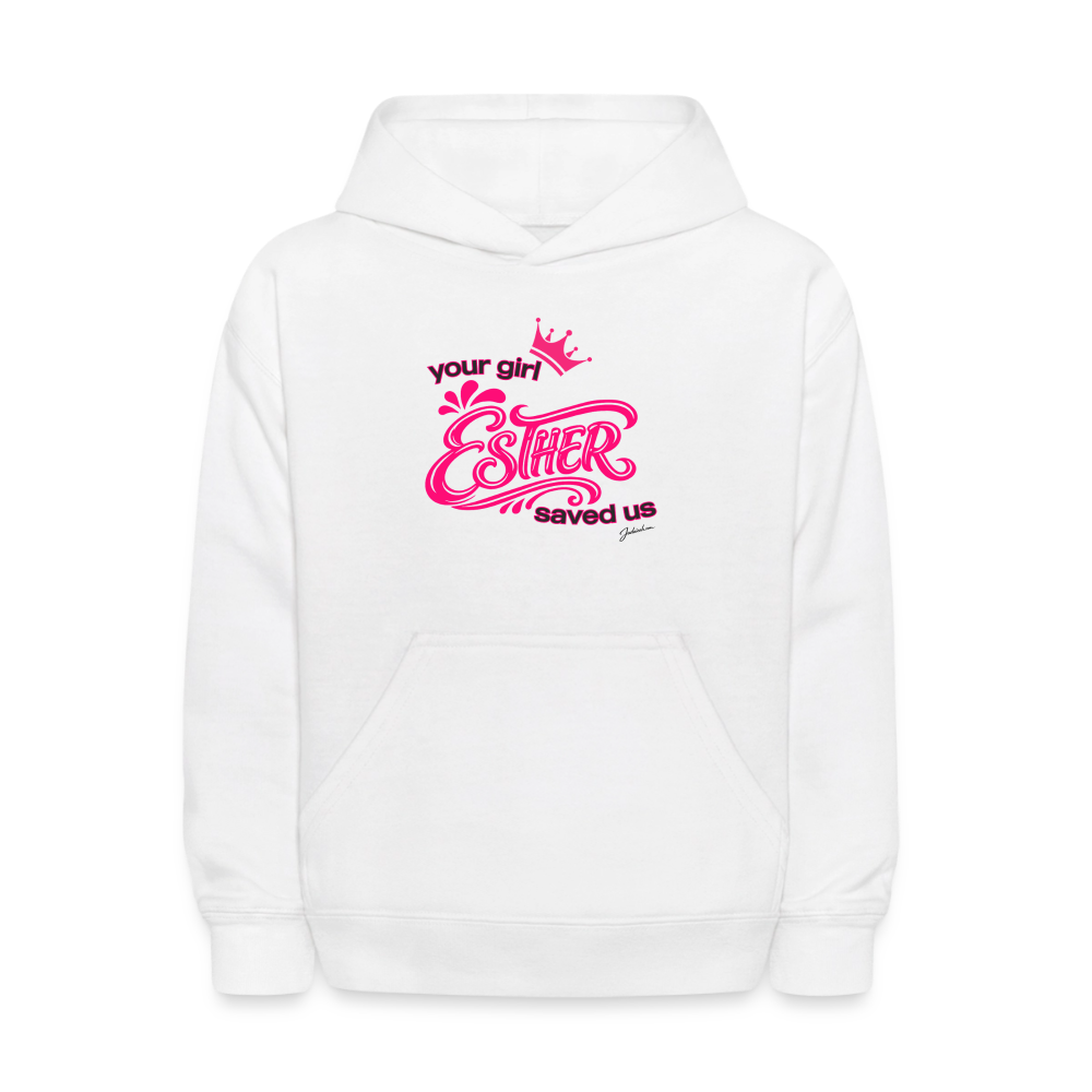 Your Girl Esther Kids' Hoodie - white