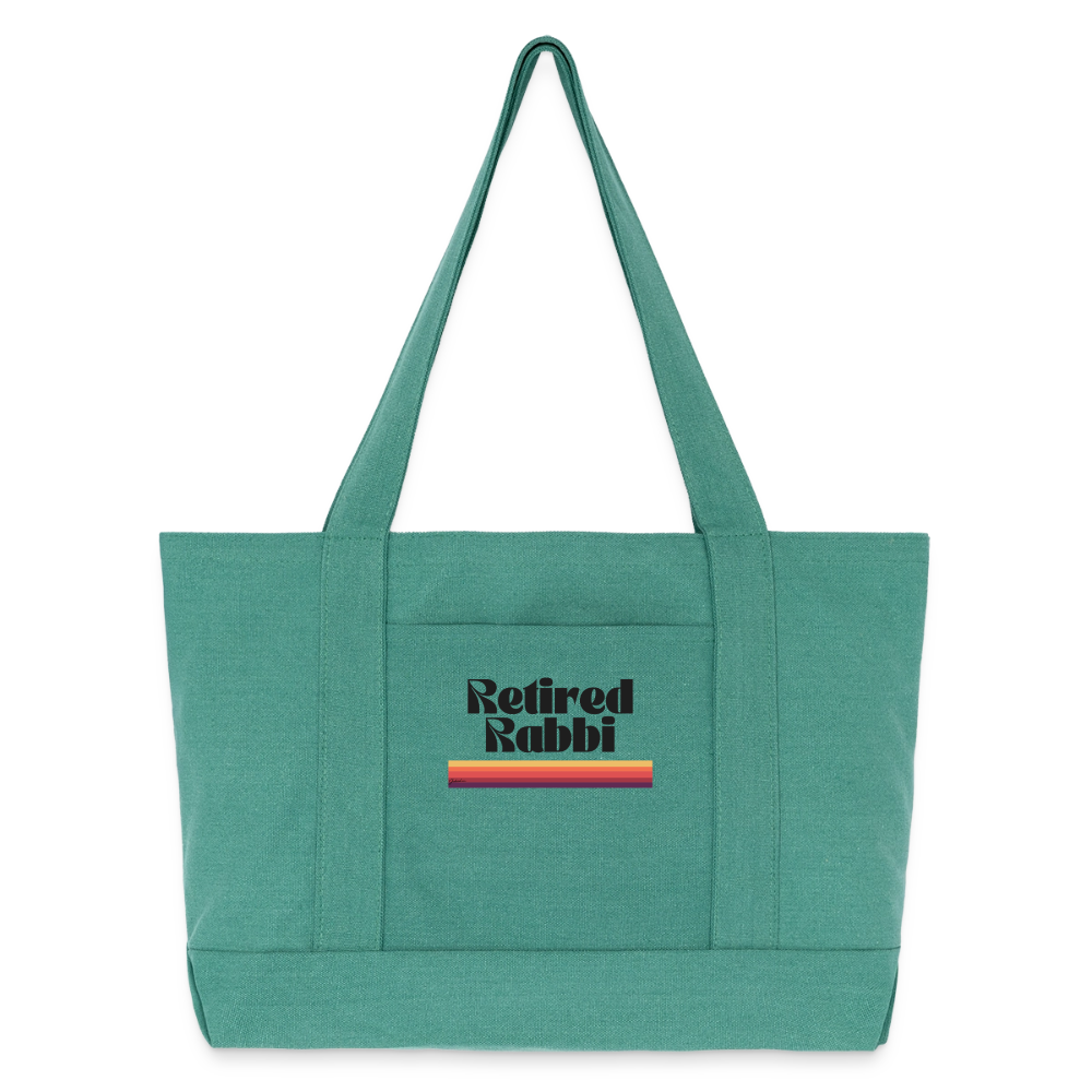 Retired Rabbi Cotton Pigment Dyed Tote Bag - mermaid green