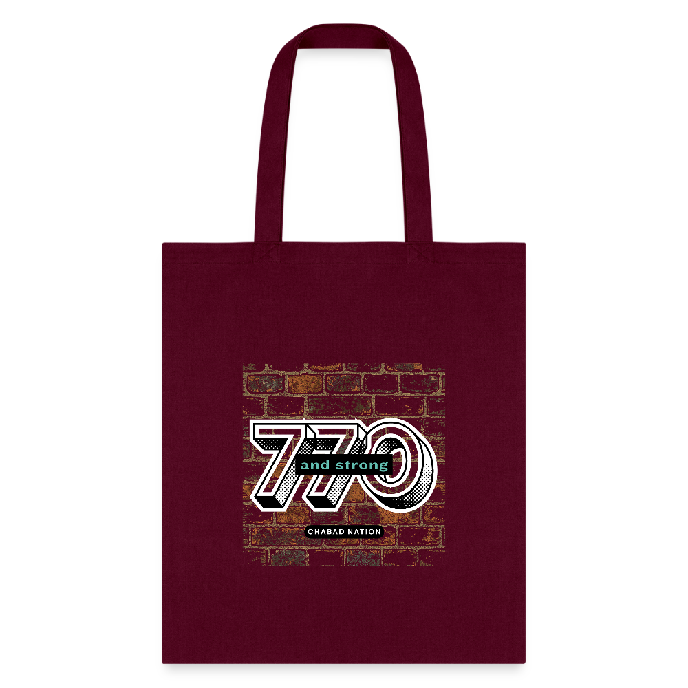 770 And Strong Tote Bag - burgundy