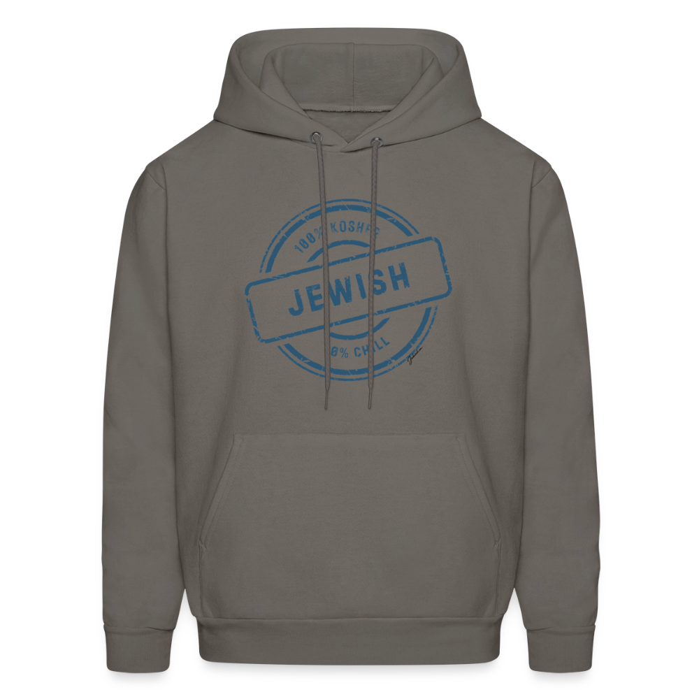 100% Jewish Men's Hoodie - asphalt gray