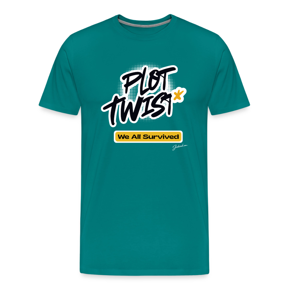 Plot Twist Men's Premium T-Shirt - teal