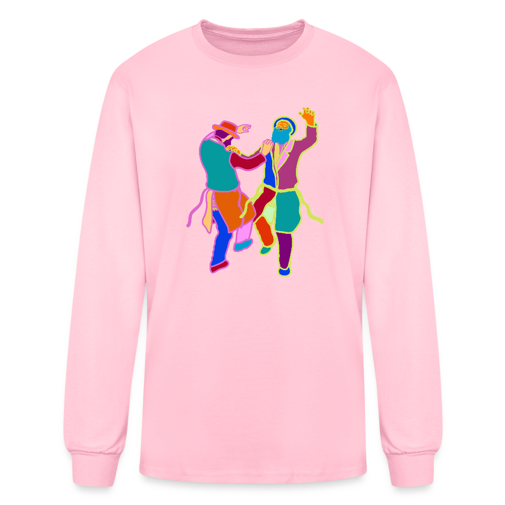 Colorful Dancing Rabbis Men's Long Sleeve T-Shirt - pink