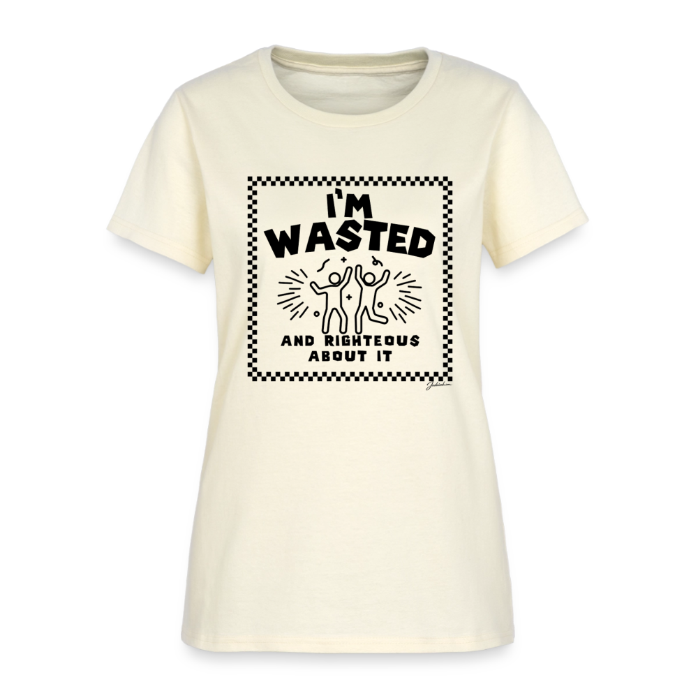 Wasted & Righteous Women's T-Shirt - off white