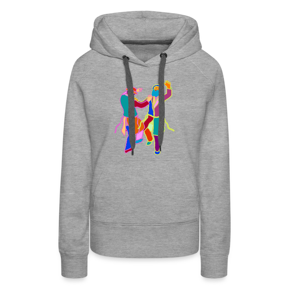 Colorful Dancing Rabbis Women’s Premium Hoodie - heather grey