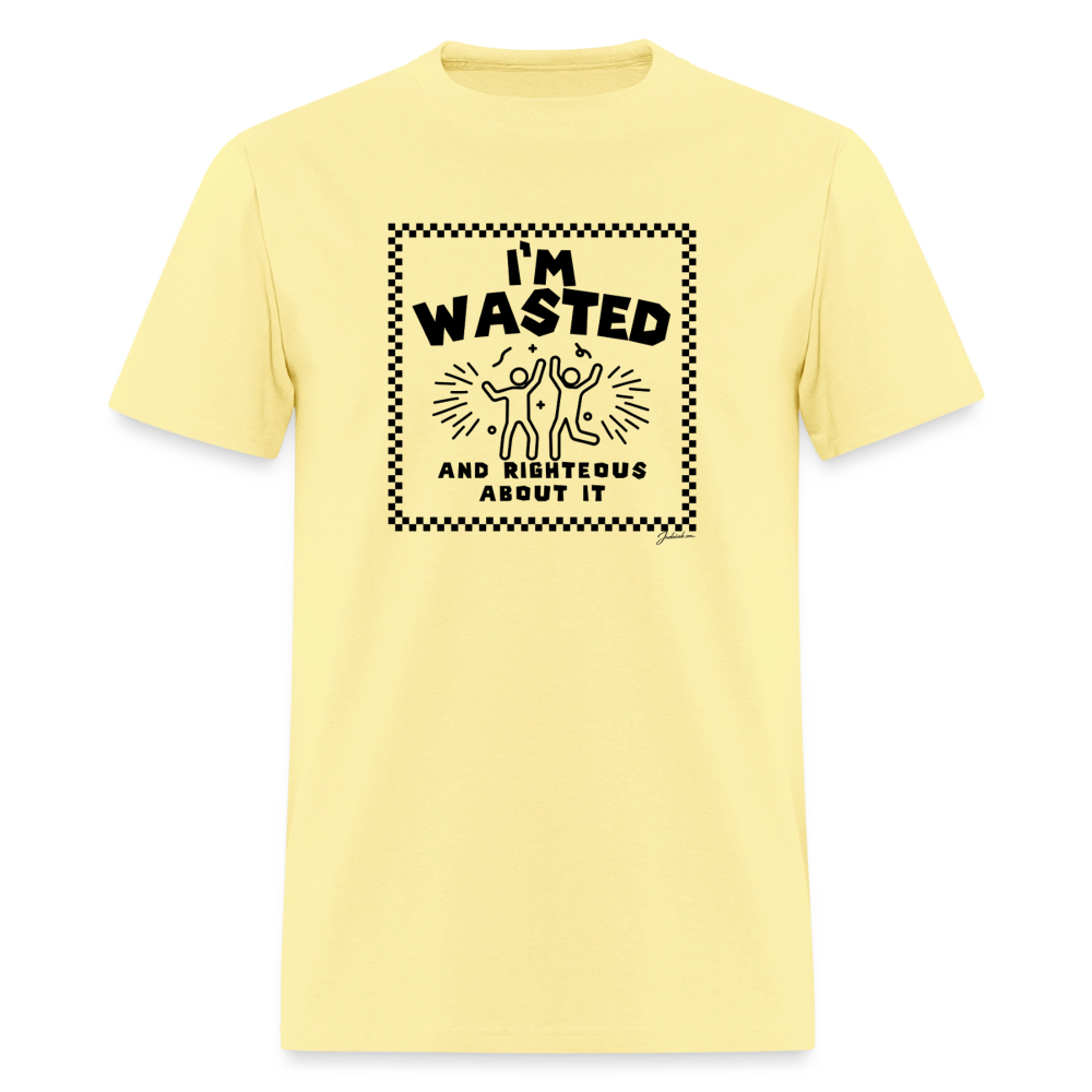 Wasted & Righteous Men's T-Shirt | GILDAN 5000 - cornsilk
