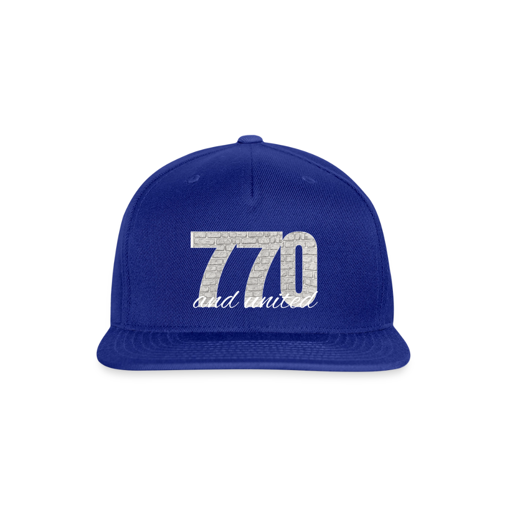 770 And United Light Snapback Baseball Cap - royal blue