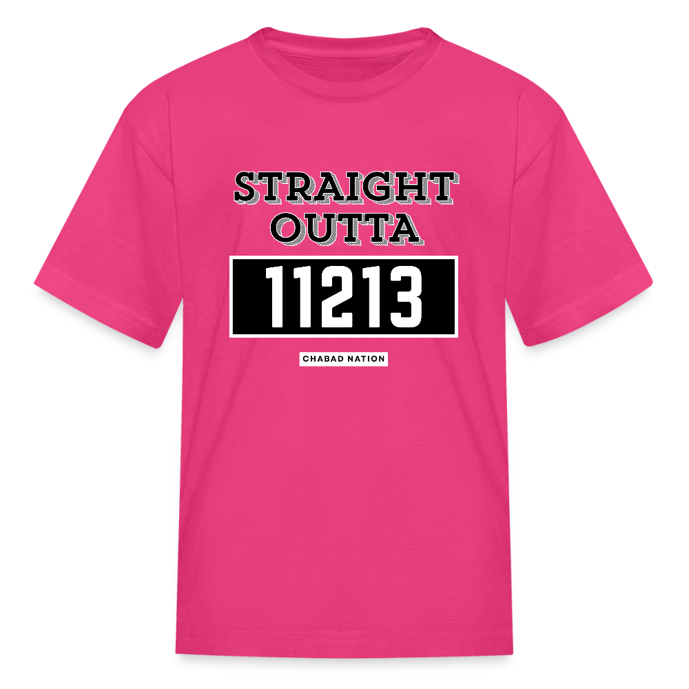 Straight Outta 11213 Kids' T-Shirt - fuchsia