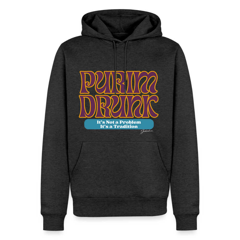 Purim Drunk Men’s Premium Hoodie - heather anthracite