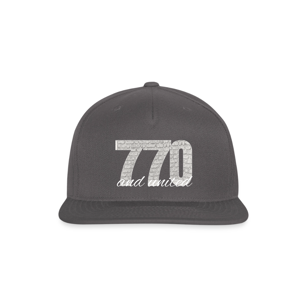 770 And United Light Snapback Baseball Cap - dark grey
