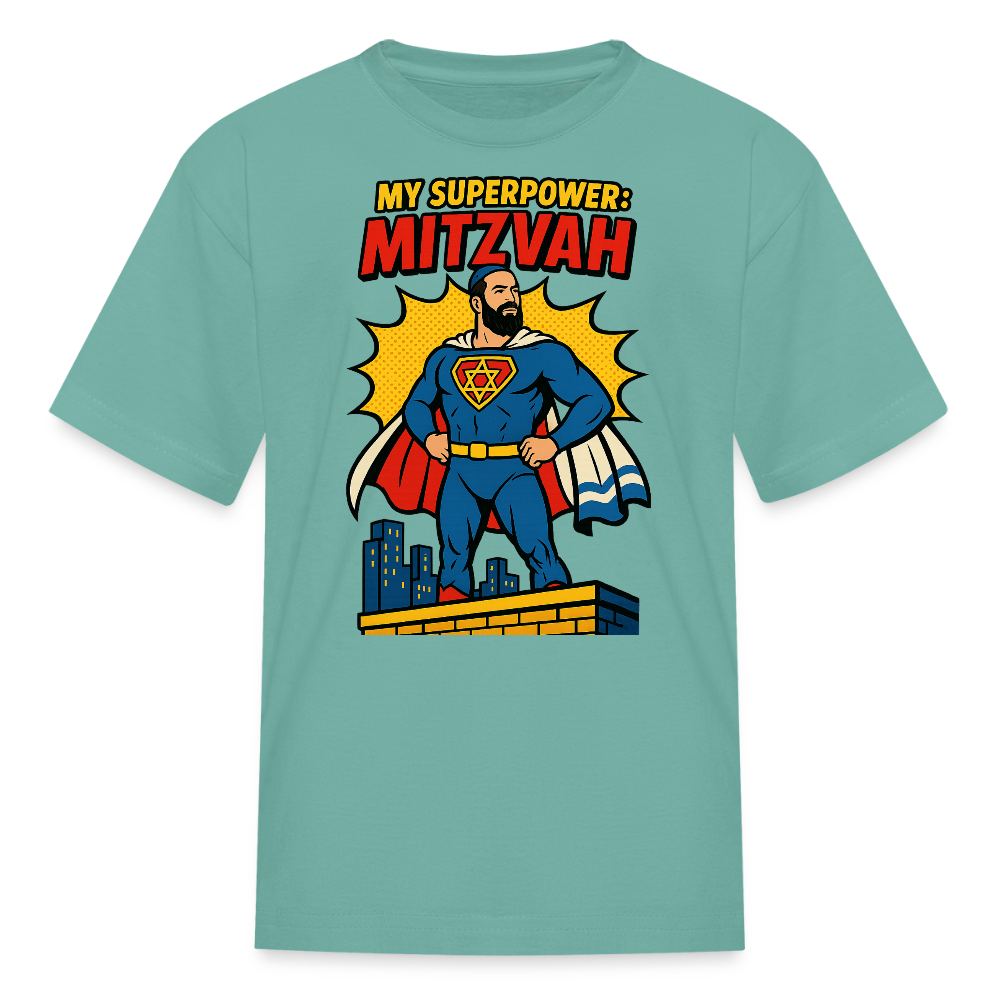 My Superpower: Mitzvah Kids' T-Shirt - aquatic