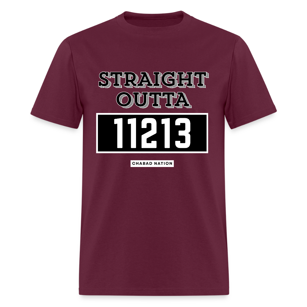 Straight Outta 11213 Men's T-Shirt | GILDAN 5000 - burgundy