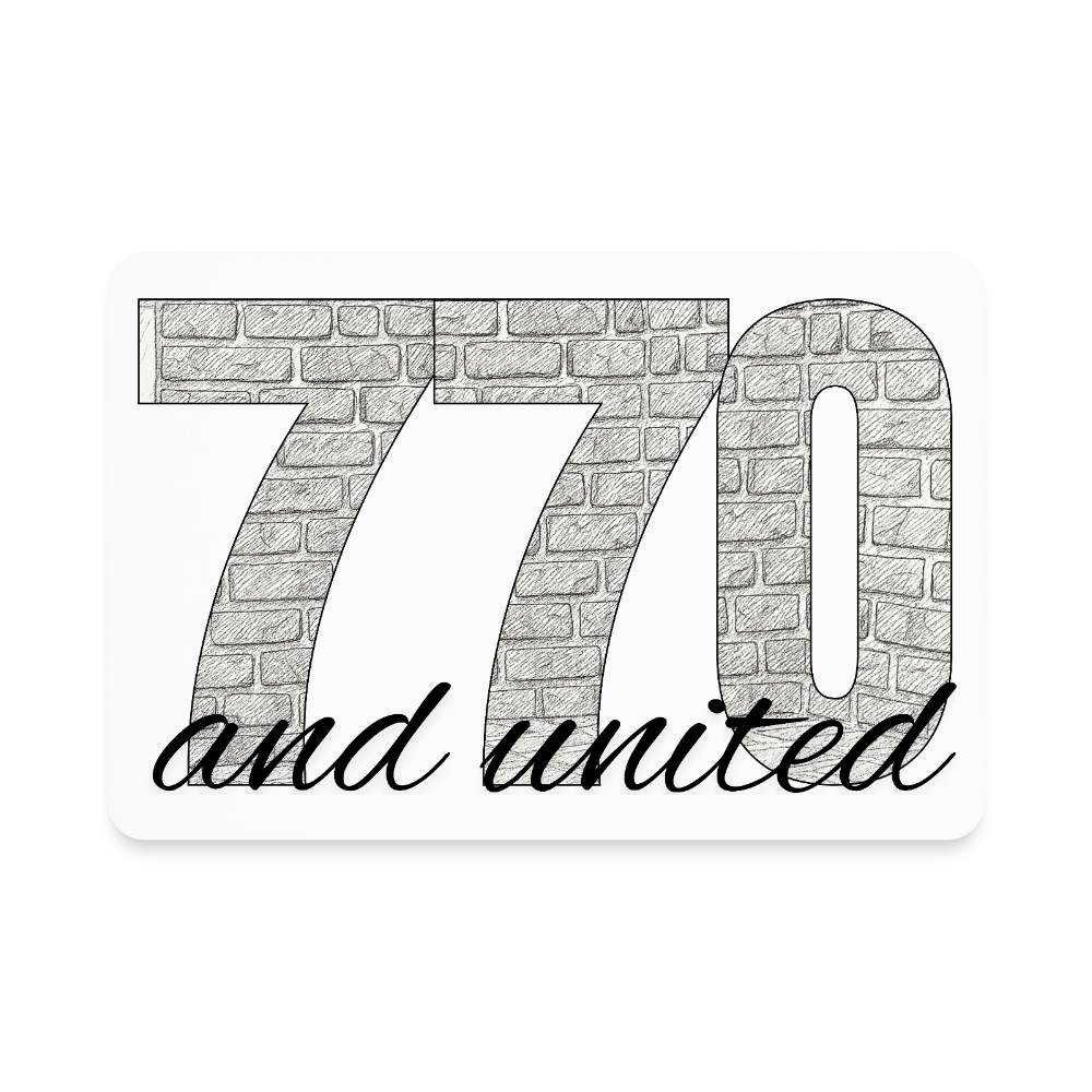 770 And United Rectangle Magnet - white