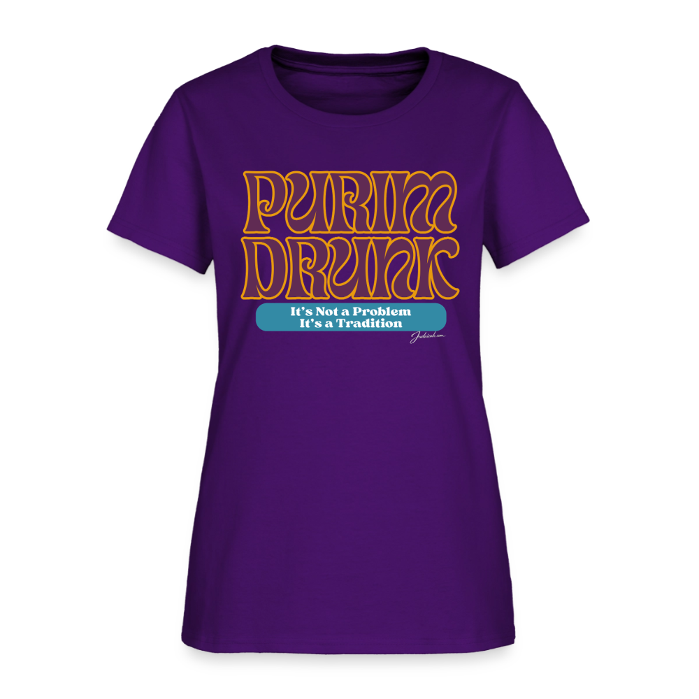 Purim Drunk Women's T-Shirt - purple