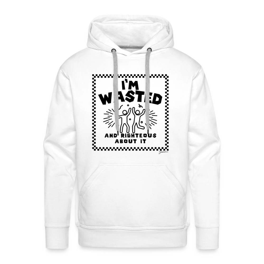 Wasted & Righteous Men’s Premium Hoodie - white