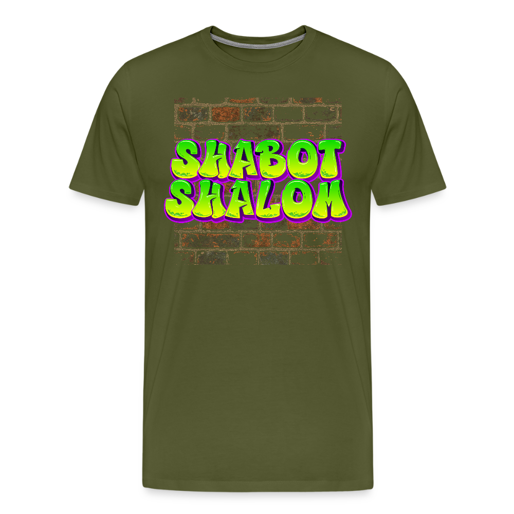 Shabot Shalom Brick 770 Graffiti Men's Premium T-Shirt - olive green