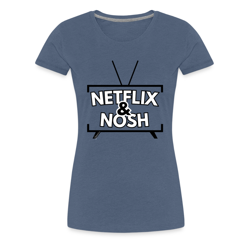 Netflix & Nosh Women’s Premium T-Shirt - heather blue