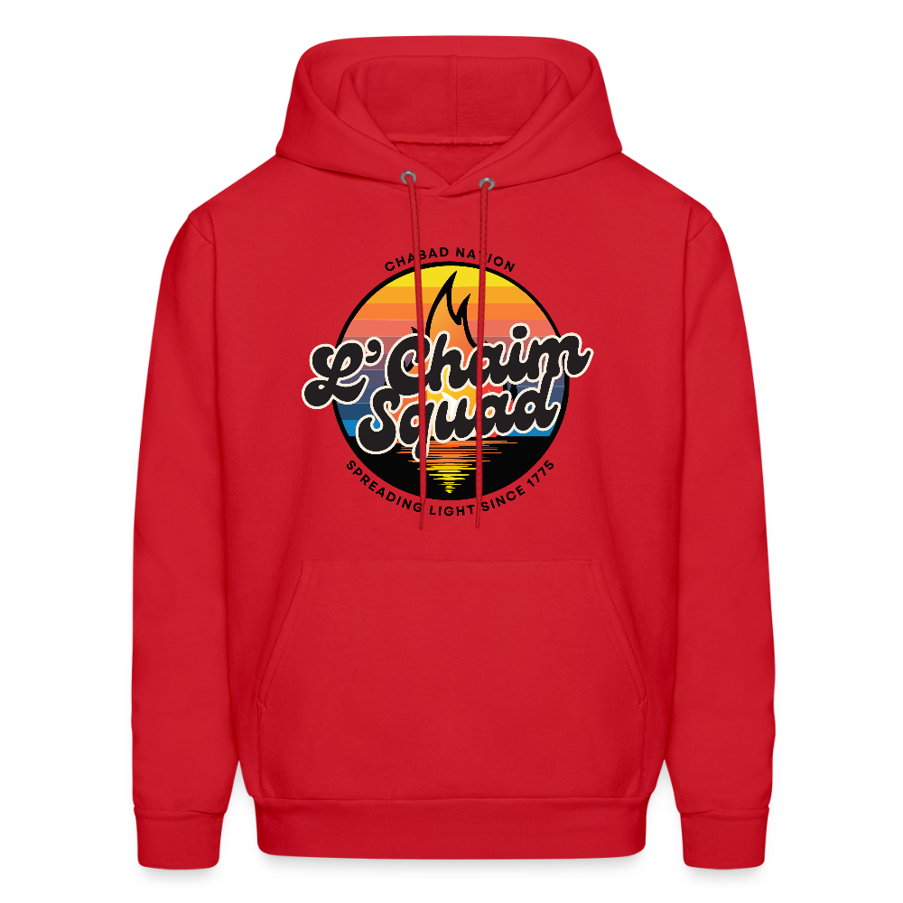 L’Chaim Squad – Spreading Light Men's Hoodie - red