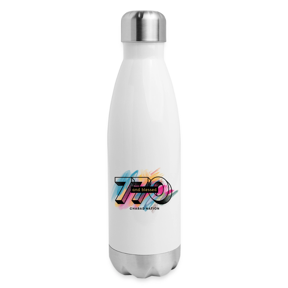 770 And Blessed Insulated Stainless Steel Water Bottle - white