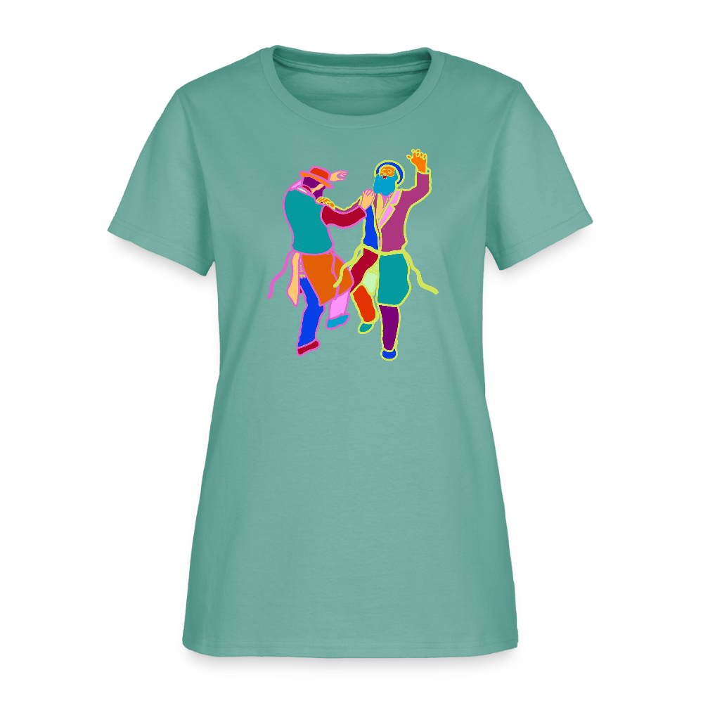 Colorful Dancing Rabbis Women's T-Shirt - aquatic
