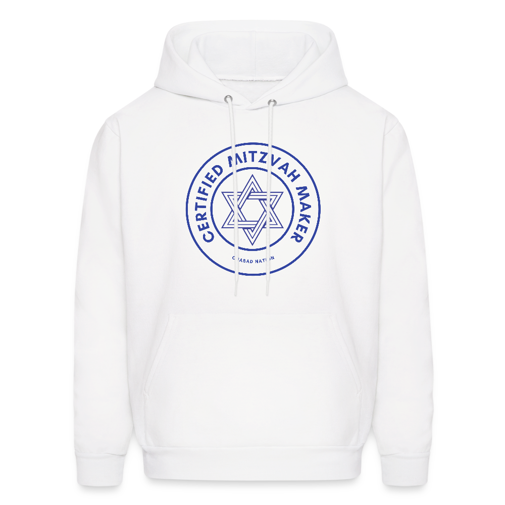 Certified Mitzvah Maker Men's Hoodie - white