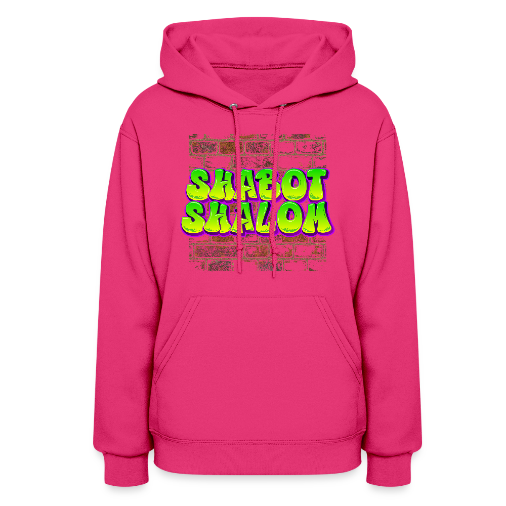 Shabot Shalom Brick 770 Graffiti Women's Hoodie - fuchsia