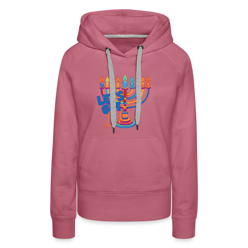 Let’s Get Lit Menorah Women’s Premium Hoodie - mauve