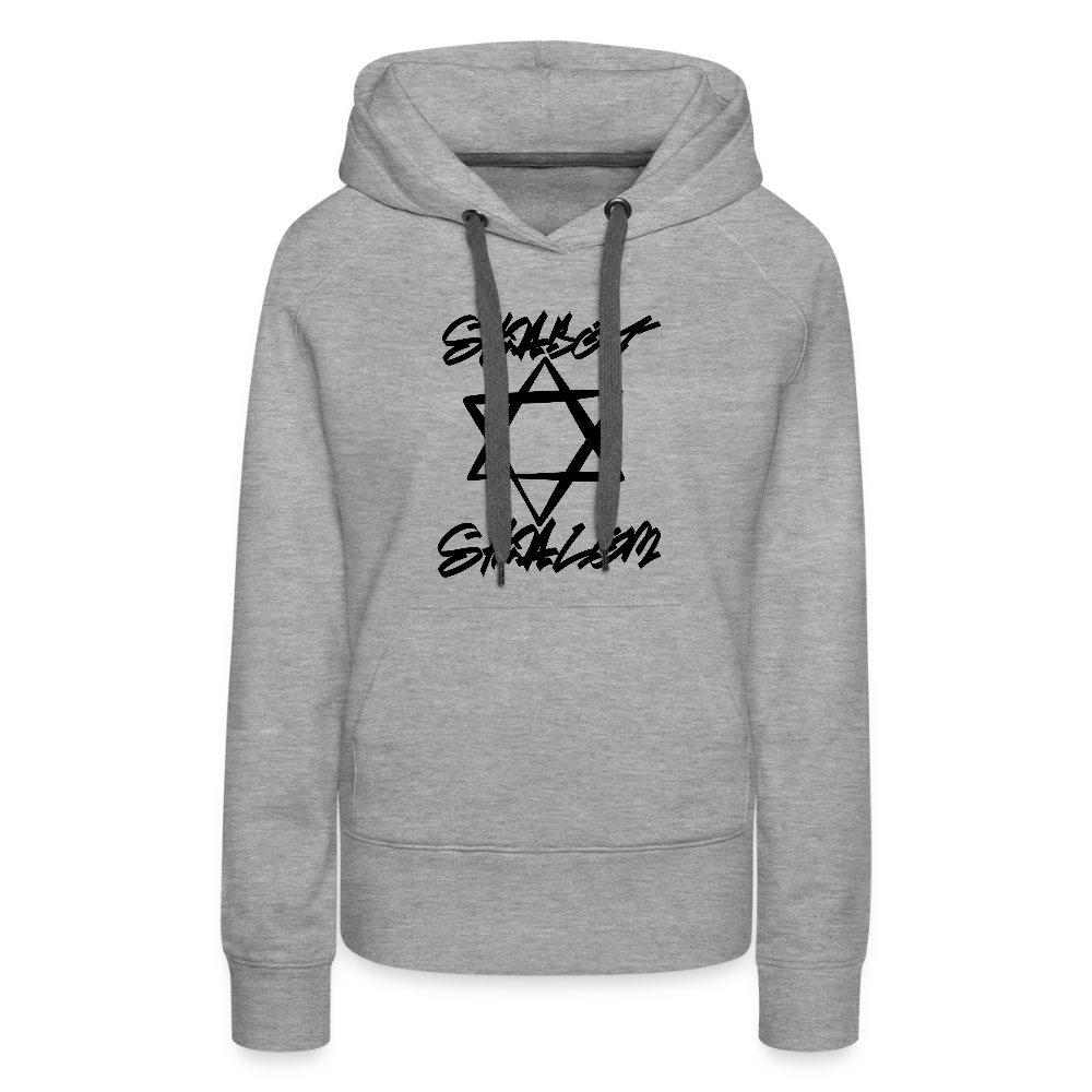 Shabbat Shalom Graffiti Star Women’s Premium Hoodie - heather grey