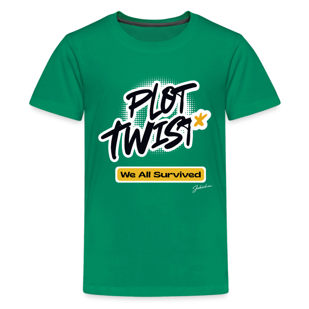 Plot Twist Kids' Premium T-Shirt - kelly green