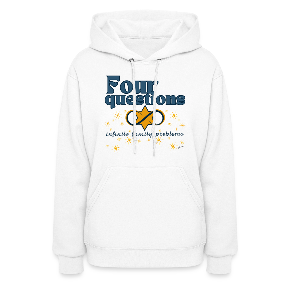 Four Questions Women's Hoodie - white