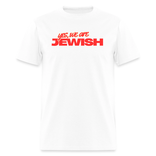Yes, We're Jewish Men's T-Shirt | GILDAN 5000 - white