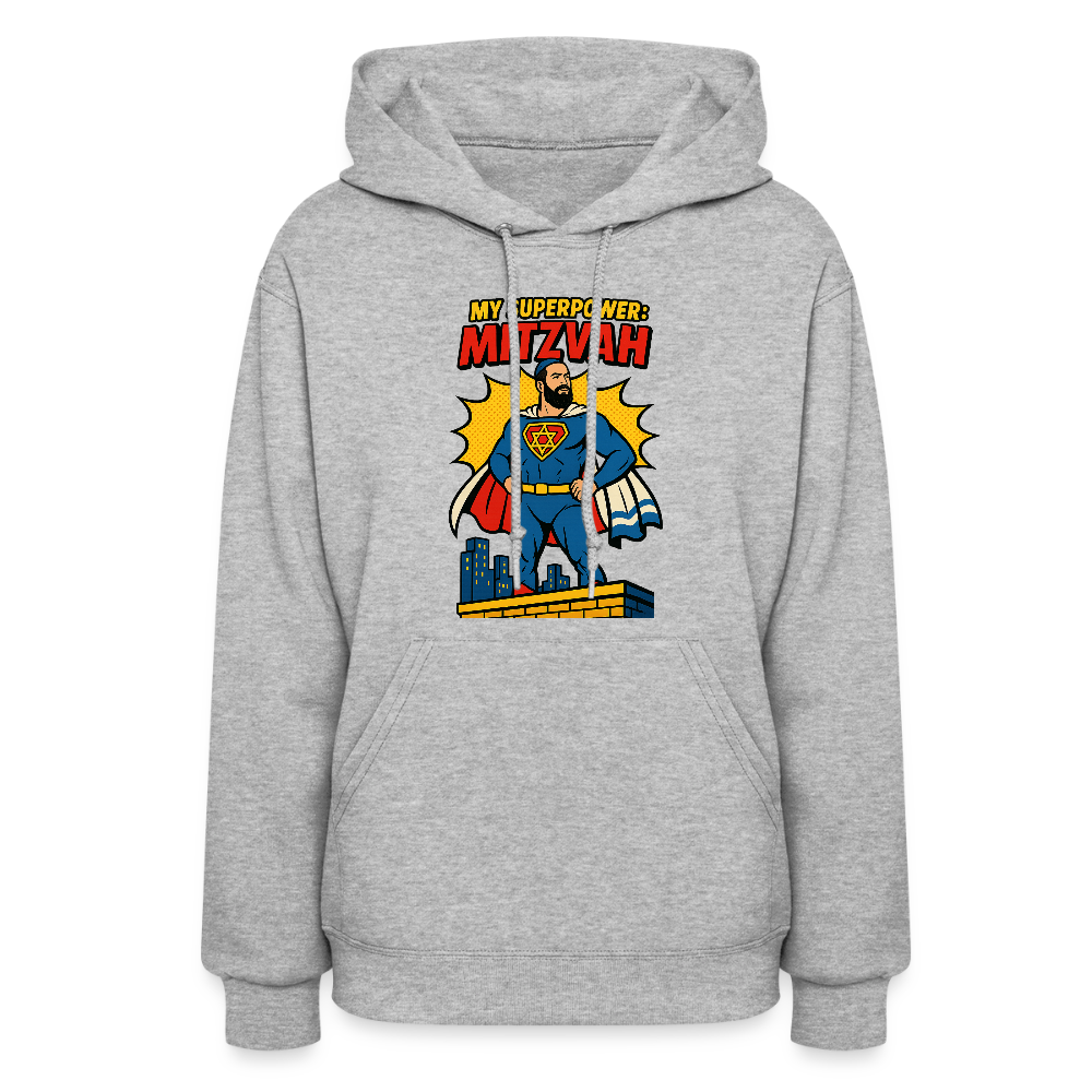 My Superpower: Mitzvah Women's Hoodie - heather gray