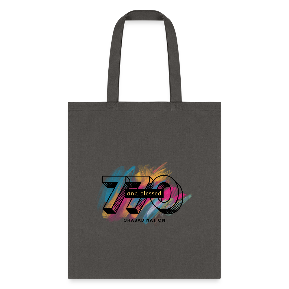 770 And Blessed Tote Bag - charcoal