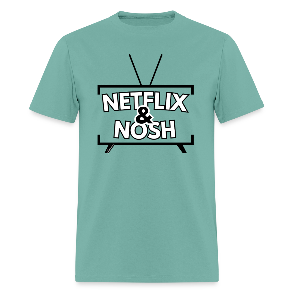 Netflix & Nosh Men's T-Shirt | GILDAN 5000 - aquatic