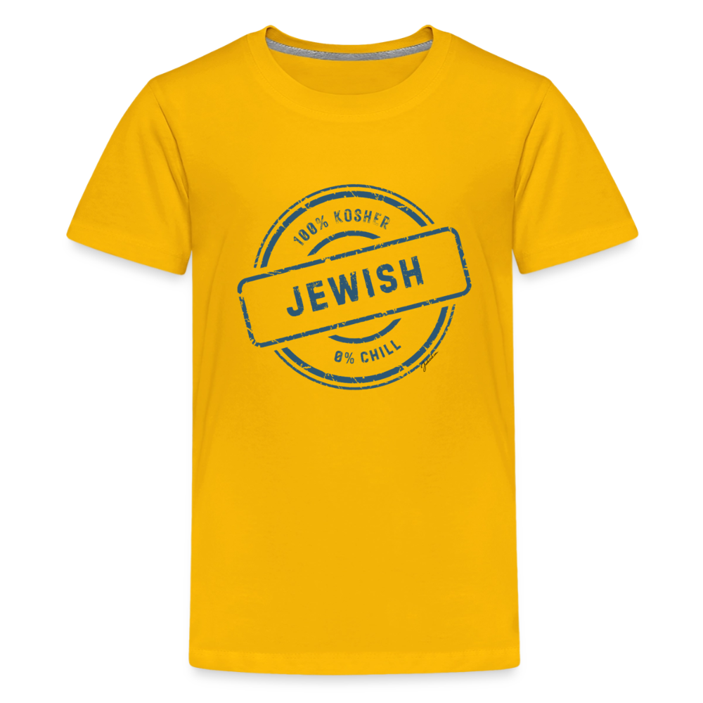 100% Jewish Kids' Premium T-Shirt - sun yellow