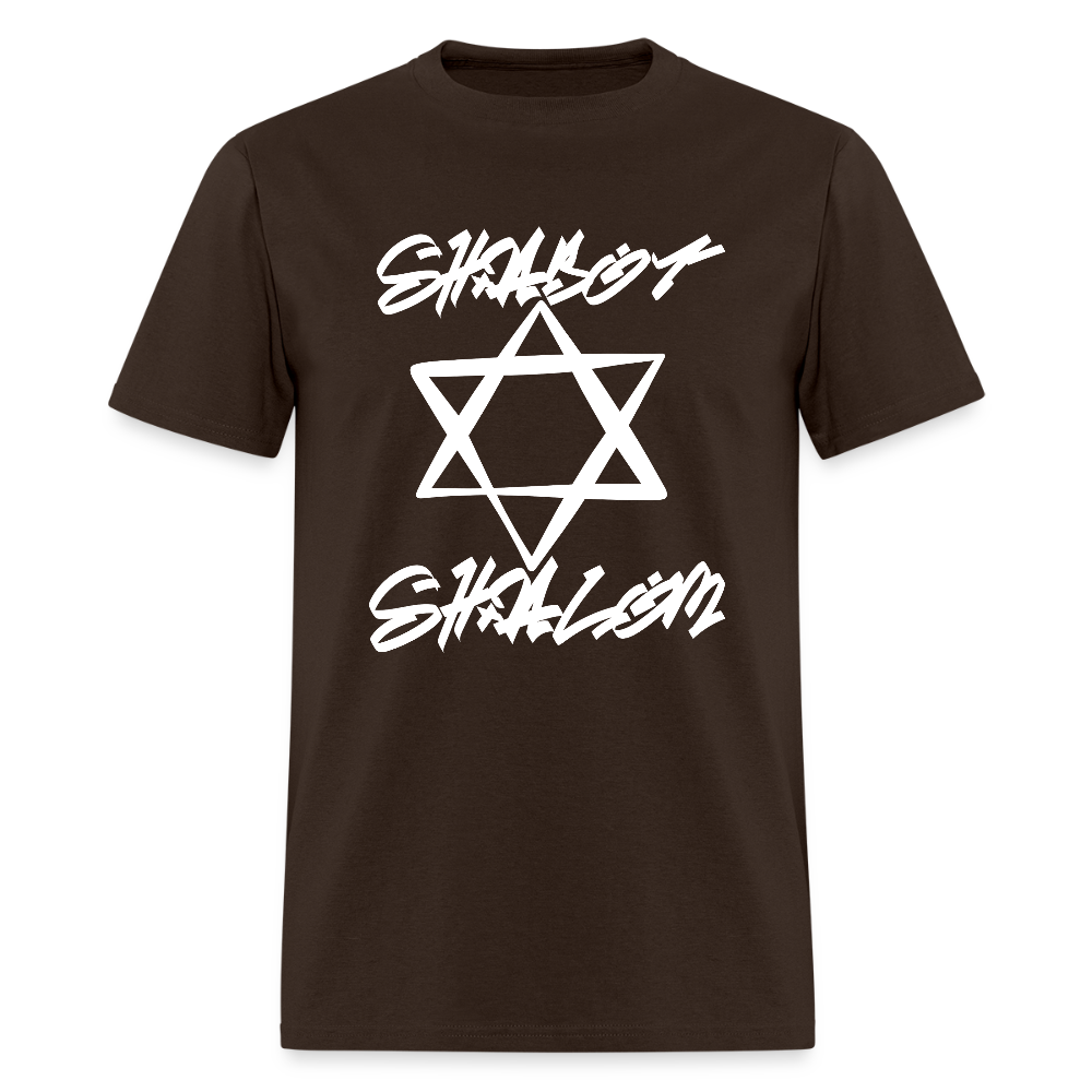 Shabbat Shalom Graffiti Light Star Men's T-Shirt | GILDAN 5000 - brown